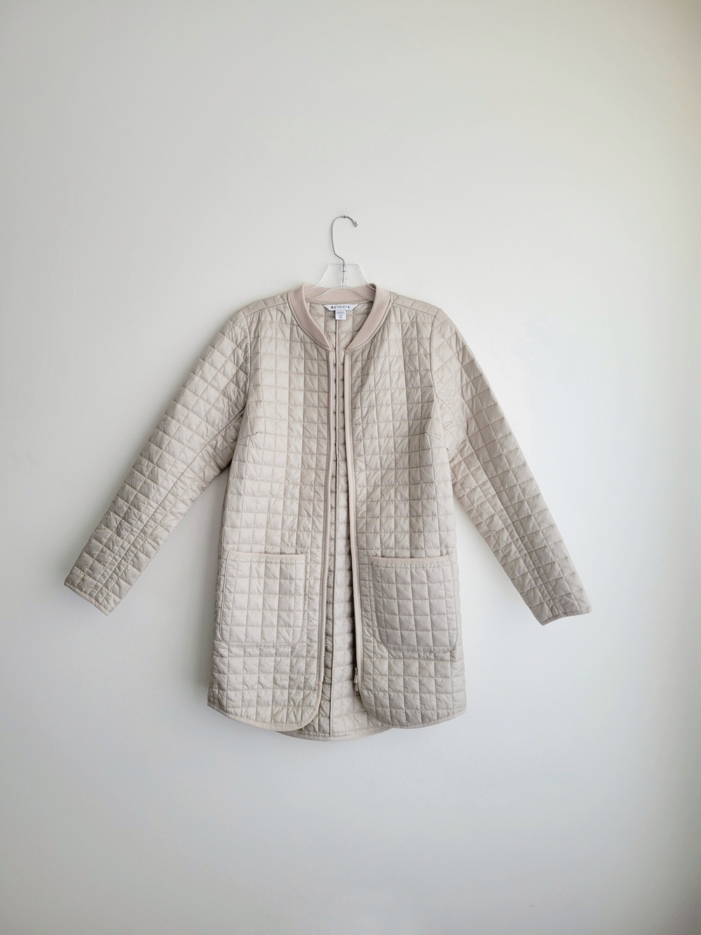 NWOT Athleta Beige Quilted Grandview Primaloft Shell Jacket